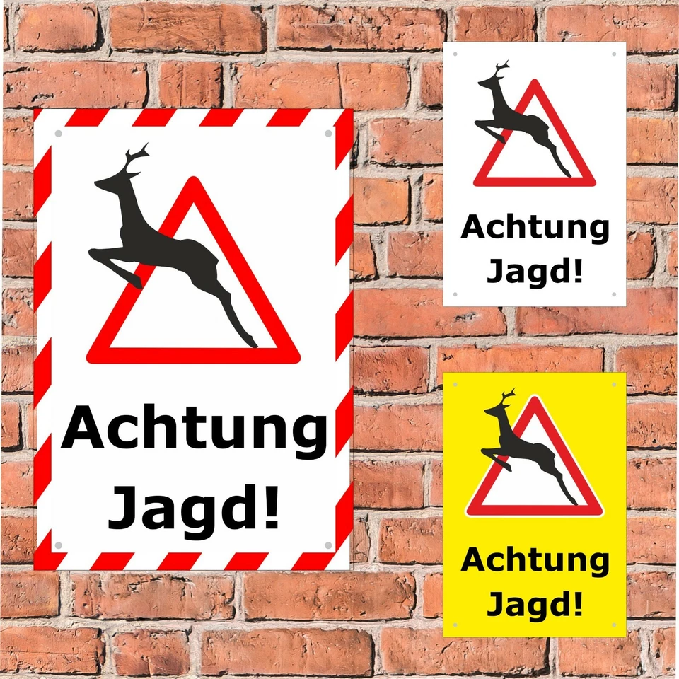 BAUER SCHILDER Banner Achtung Jagd Absperrbanner Plane Jagdbetrieb Vorsicht