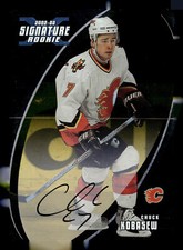 2002-03 Signature Rookie #185 Chuck Kobasew Auto Flames