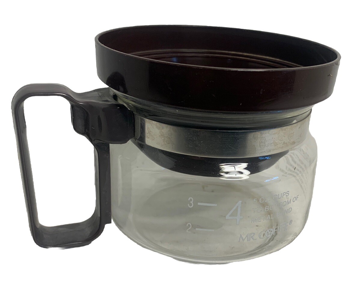 Unbranded 4-Cup Mini Brew Coffee Pot Carafe Replacement Pot & Drip Basket  No Lid