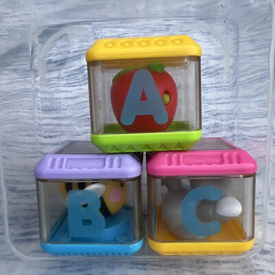ペアボックス賞まとめ売り　ABCDF VINTAGE FISHER PRICE PEEK A BLOCKS ABC 123 SET/6 BLOCKS | eBay
