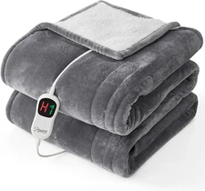 Electric Heated Blanket Twin - 62"X84" Heating Bed Blankets Throw with 10 Heatin