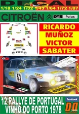 DECAL CITROEN GS RIZOS MUÑOZ R. PORTUGAL 1978 DnF (08)