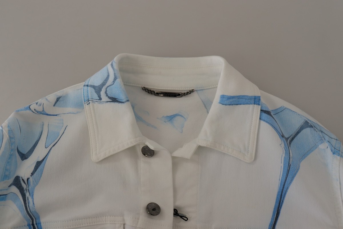 DOLCE ＆ GABBANA ♡ホワイトデニムジャケット White denim jacket in Multicolor for Women | Dolce&Gabbana® US