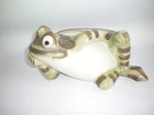 VTG Brush McCoy Art Pottery 10"  Smiling Reclining Laid Back FROG PLANTER 503D