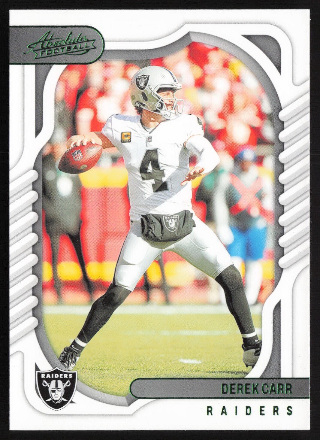 2022 Panini Absolute Green Derek Carr #63 Las Vegas Raiders