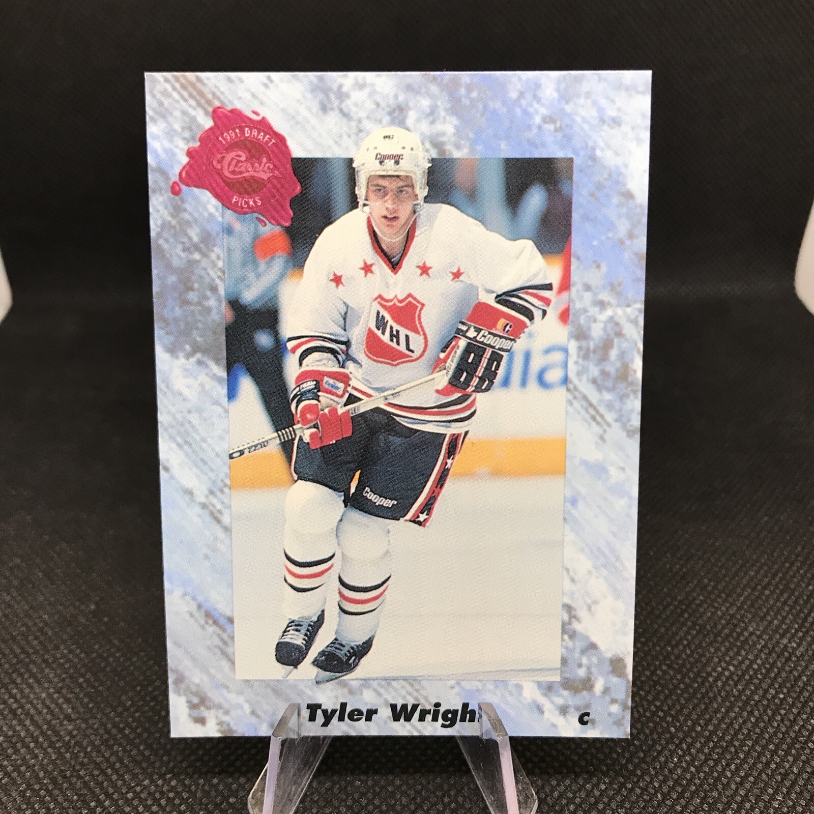1991 Classic Draft Picks #10 Tyler Wright Hockey Card Edmonton Oilers XRC