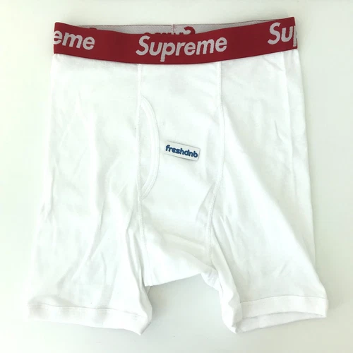 Supreme Hanes Boxer Briefs - White - Small - 1 Pair - 100% Genuine Authentic!
