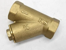 F.S 3/4" Brass Y Strainer Extra Heavy w/ Brass Plug 200 WOG Female Threaded