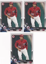 LOT (3) 2018 BOWMAN RC RAUDY READ WASHINGTON NATIONALS ROOKIE - H2938