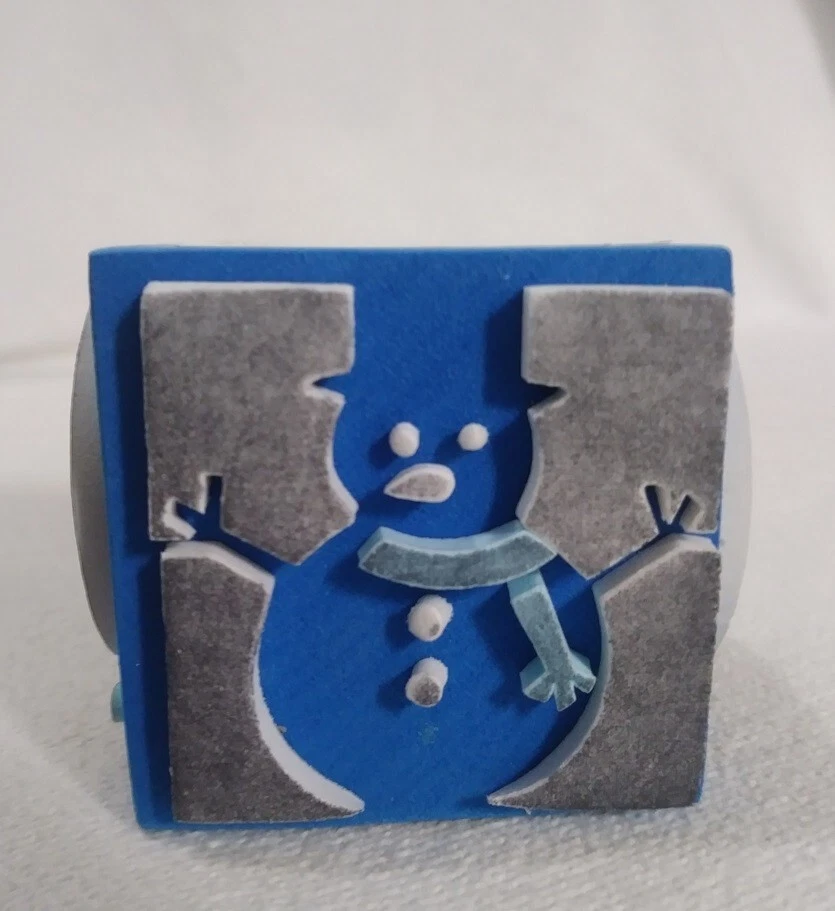 Bloco de espuma multi carimbo quatro (4) Natal feriado boneco de neve árvore igreja pinguim - Imagem 4 de 4