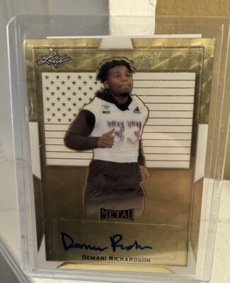 Demani Richardson 2019 Leaf Metal All American AUTO # 1/1 Super Proof Panthers