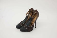 NWOB$1800 Lanvin Leather Suede+Satin+Snakeski...
