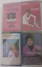 Lot of 4 Patsy Cline Cassette Tapes Vintage Country Music Loretta Lynn