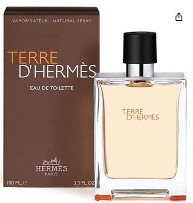HERMES TERRE D'HERMES EDT, Natural Men's Spray 3.3 Oz/100ml