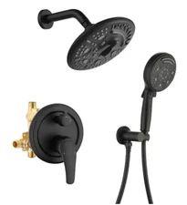 CONCEALED SHOWER SYSTEM 88044B Complete Shower System W/Rough-in Valve Black NEW