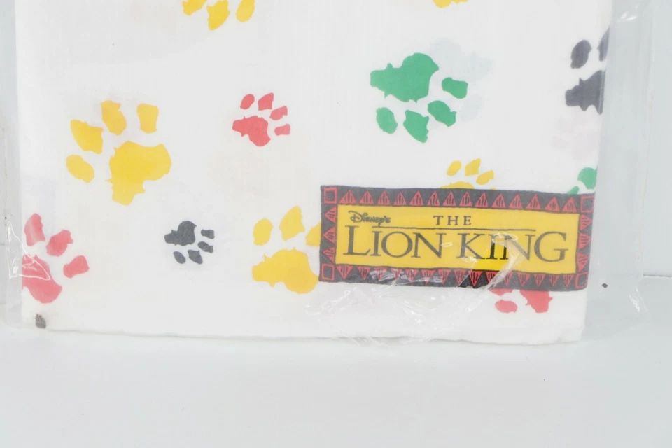 NOS Vtg 90s Disney The Lion King Paw Print Childs Party Tablecloth Cover 54"x88" - Image 2 of 4