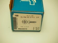 NEW (Box of 100) PHILLIPS HEAD PAN HEAD SHEET METAL SCREWS #4 X 1/2" ZINC