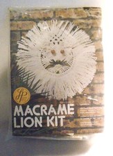 CLEARANCE SALE  3.00  1976 Vintage LION Macrame Kit Leisure Home Parties NOS