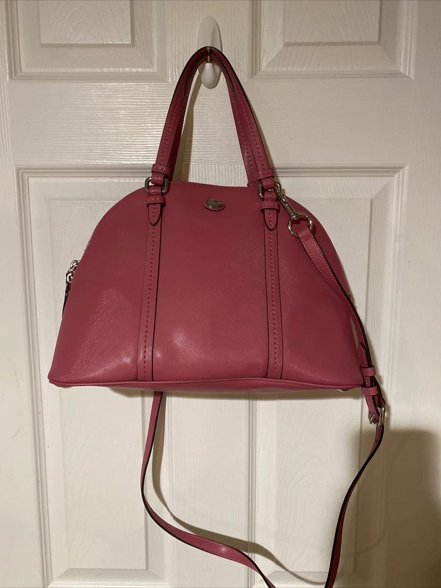 COACH PEYTON LEATHER CORA DOMED SATCHEL PURSE BAG F25671 | eBay
