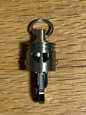 EDC Titanium Ti Carabiner Keychain, Key Ring, Frankenrobo Piston Skull, Gold