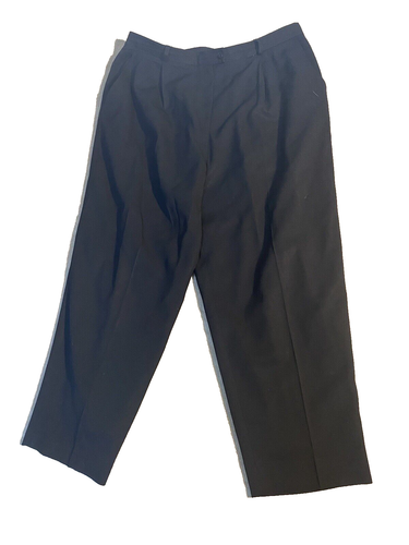 Evan Picone pants Woman 20WP Petite Black Wool Lined Suit Dress Pant Pleated