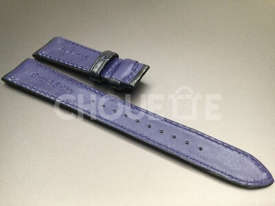 OEM Grand Seiko 19mm Black Crocodile Leather Strap for SBGY007