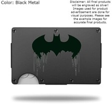 Custom Laser Engraved Wallet - BATMAN BLEEDING BAT - GREAT GIFT WALLET