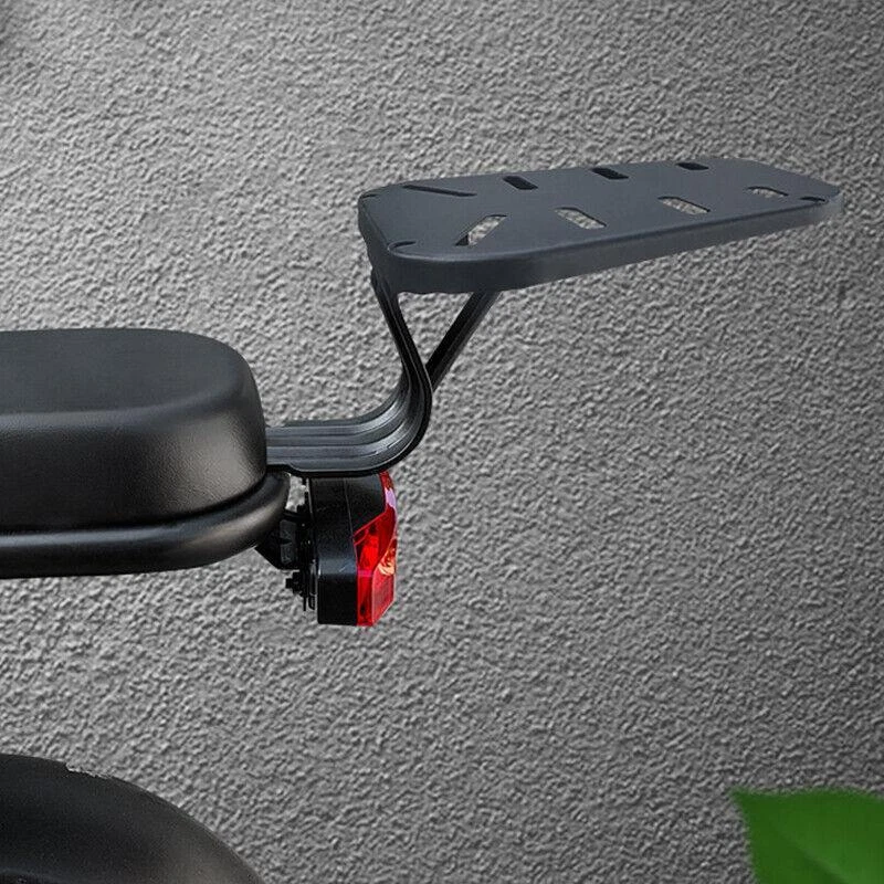 Electric Bicycle Scooter Luggage Rack Goods Shelf Seat Extension Metallic Black - Image 3 of 4