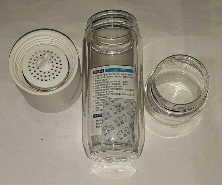 TAZA DE TÉ DE FLORES 320 ml BOTELLA INFUSORA DE TÉ BLANCA VIDRIO TRANSPARENTE BOTELLA DE 3 piezas sin cortar Foto 3 de 4