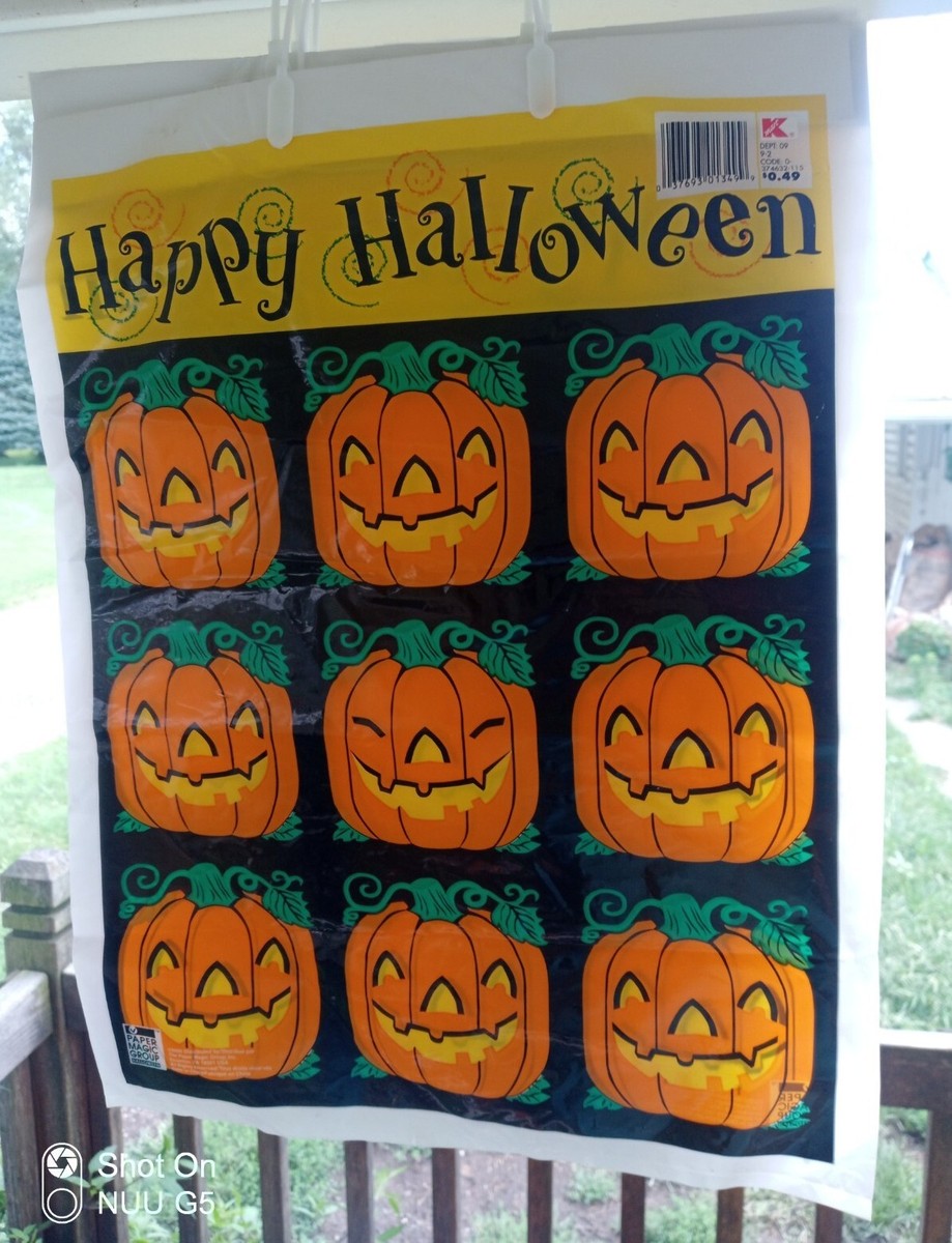 Vintage Halloween Trick Or Treat Bags Plastic Set of Kmart Paper - Main Image