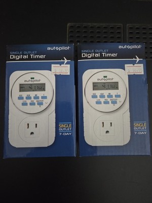 2x Auto Pilot Digital Timer Single Outlet