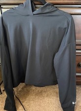 Under Armour Woman s Cropped Hoodie Black Medium