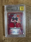 Michael Penix Jr. 2024 Obsidian Rookie Materials Auto Red /75