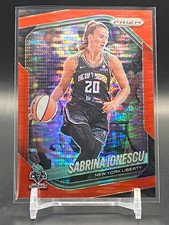 2025 Panini Prizm WNBA Sabrina Ionescu Red Pulsar #/299 New York Liberty #19