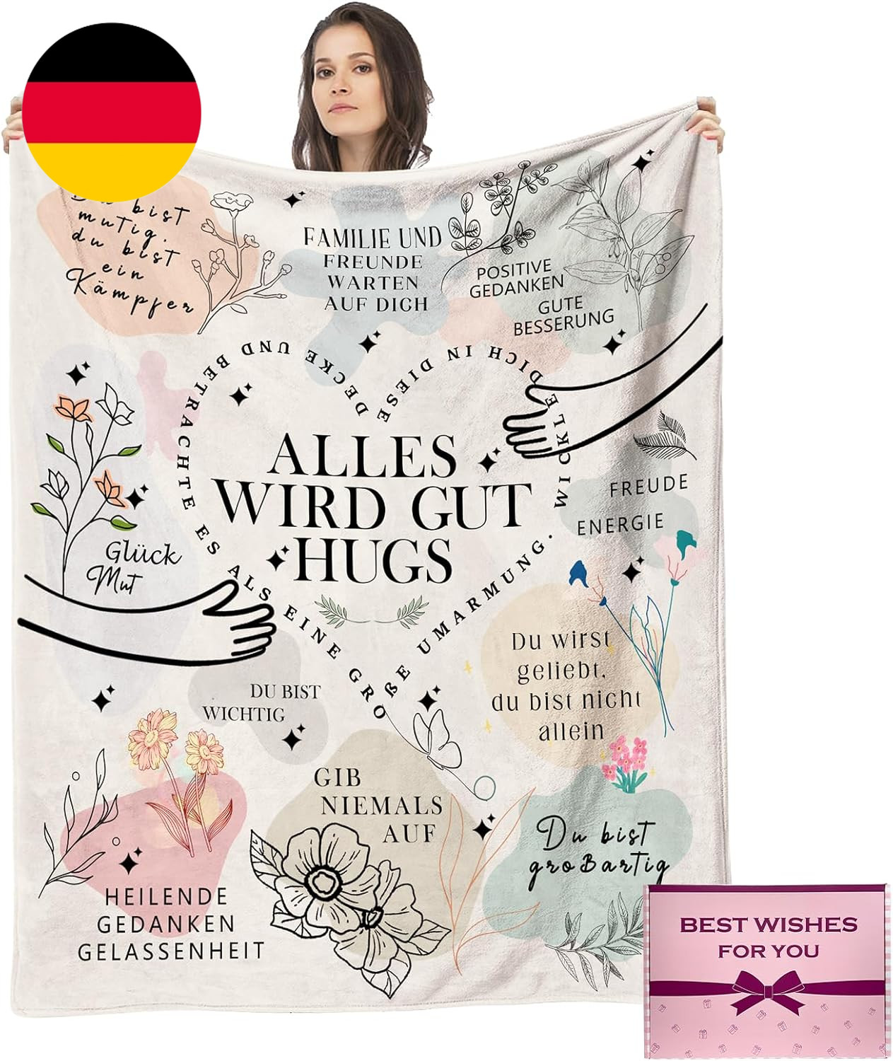 Geschenke Für Frauen Männer, Gute Besserung Geschenke Decke, Aufmunterung Gesche