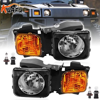 KUAFU For Hummer H3 2006-2010 H3T 2009-2010 Headlights Headlamps Set Left &Right