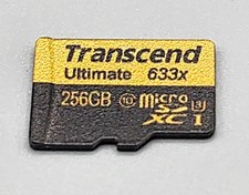 TRANSCEND Micro SD Card 256GB Ultimate 633x Memory Card w Adapter  Case