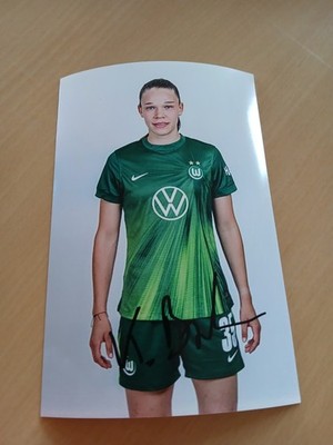 Signiertes Foto Karla Brinkmann VfL Wolfsburg Frauen NEU (2]