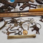 Vintage Industrial Junk Drawer Lot Punch Set Viking Sign Skeleton Keys Tools — photo 2