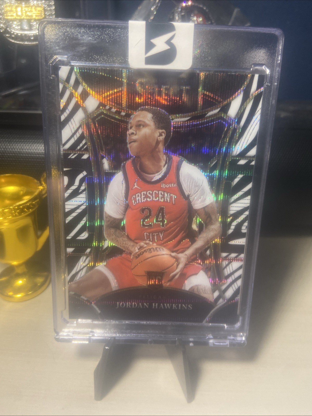 2023-24 Panini Select - Mezzanine Level Jordan Hawkins #334 Zebra Prizm (RC)