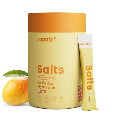 Supply6 Salts | Electrolyt Mix | Zero Added Sugar, (54 Portionen, Mango)