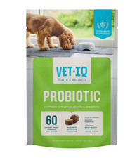 VetIQ Probiotic for Dogs 60 Soft Chews Hickory Flavor Digestive Support