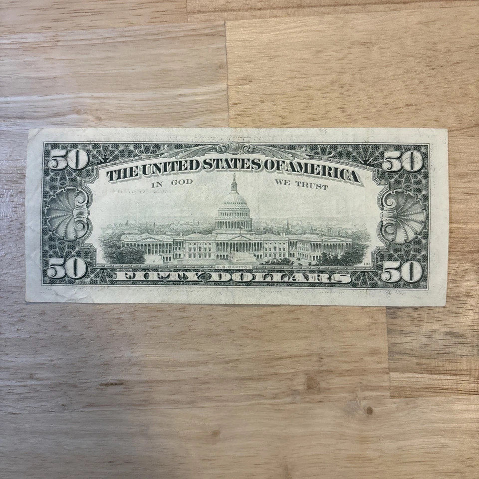 Old 50 Dollar Bill (1990) - Image 2 of 2