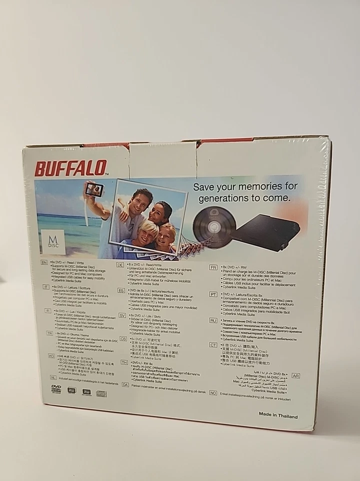 Buffalo MediaStation DVSM-PT58U2VB Portable DVD Writer/Burner - Image 2 of 4