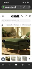 Daals Foot Stool Velvet Green Large New /other boxed never used   