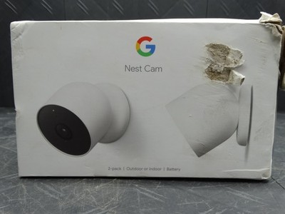 Google Nest Indoor/Outdoor Wireless Smart Security Camera (Battery) 2-Pack