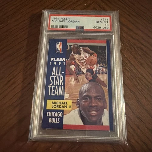 1991-92 Fleer Michael Jordan All-Star Team #211 Bulls PSA 10