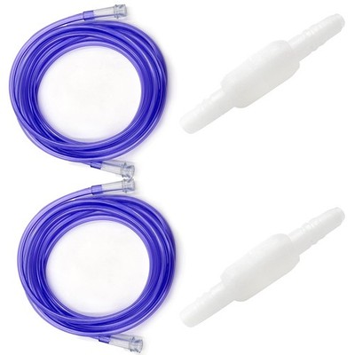 2Pk 25Ft Oxygen Supply Tubing - Swivel Connectors, Crush Resistant - 360 Degree