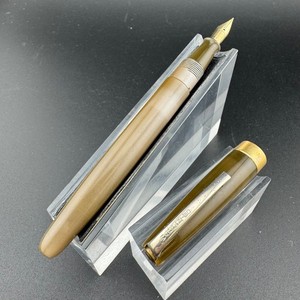 SPECIAL Warranted Iridescent Grey Celluloid Fountain Pen 14K Gold G.K. #10 Nib
