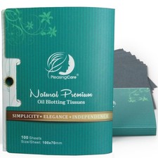 Premium Facial Oil Blotting Paper, 200 100 Count Pack of 2 , Bamboo-Charcoal